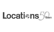 Locations logo with 50 years